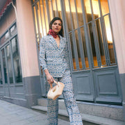 Pantalón de pata ancha estampado