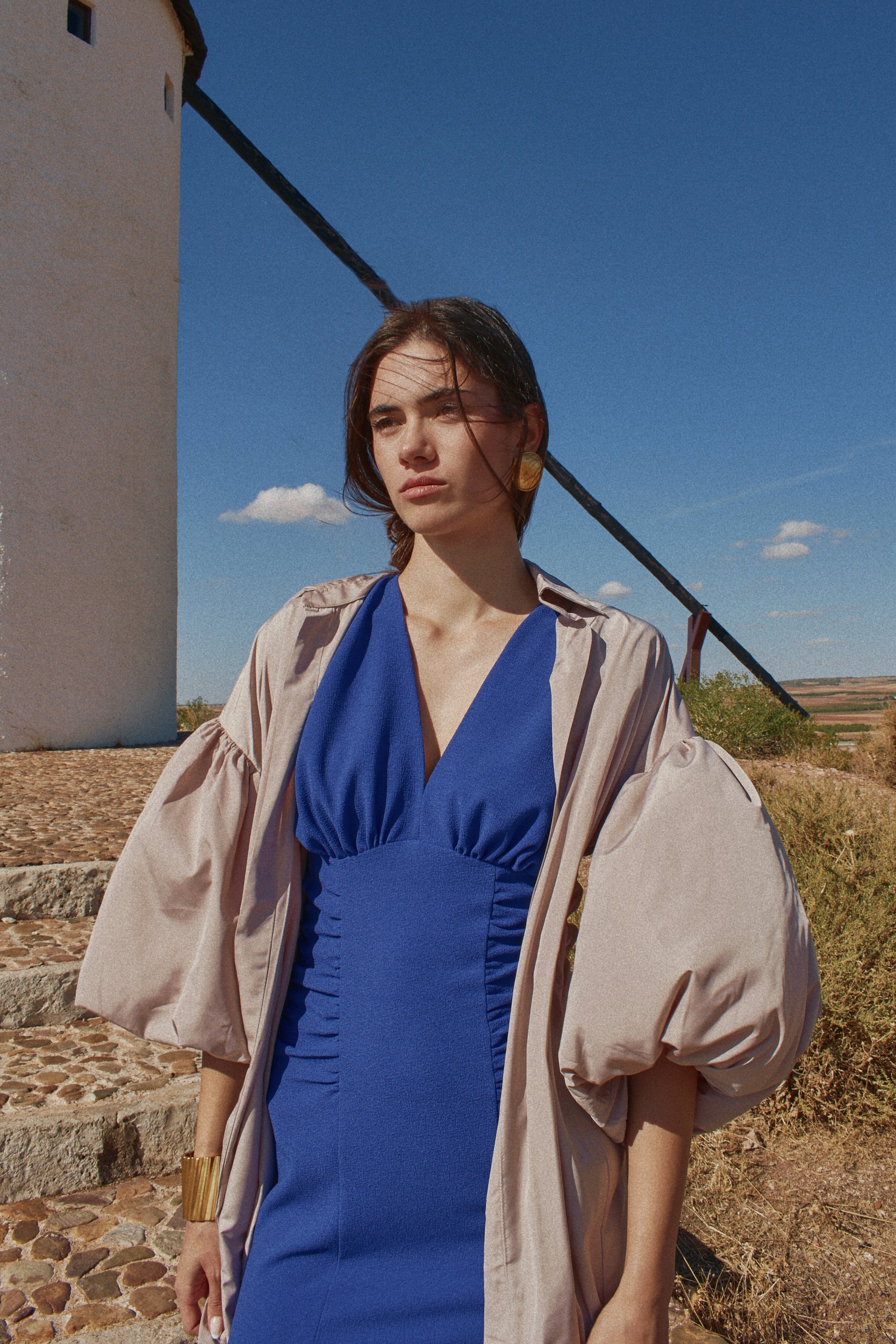 Vestido May Crep Azul