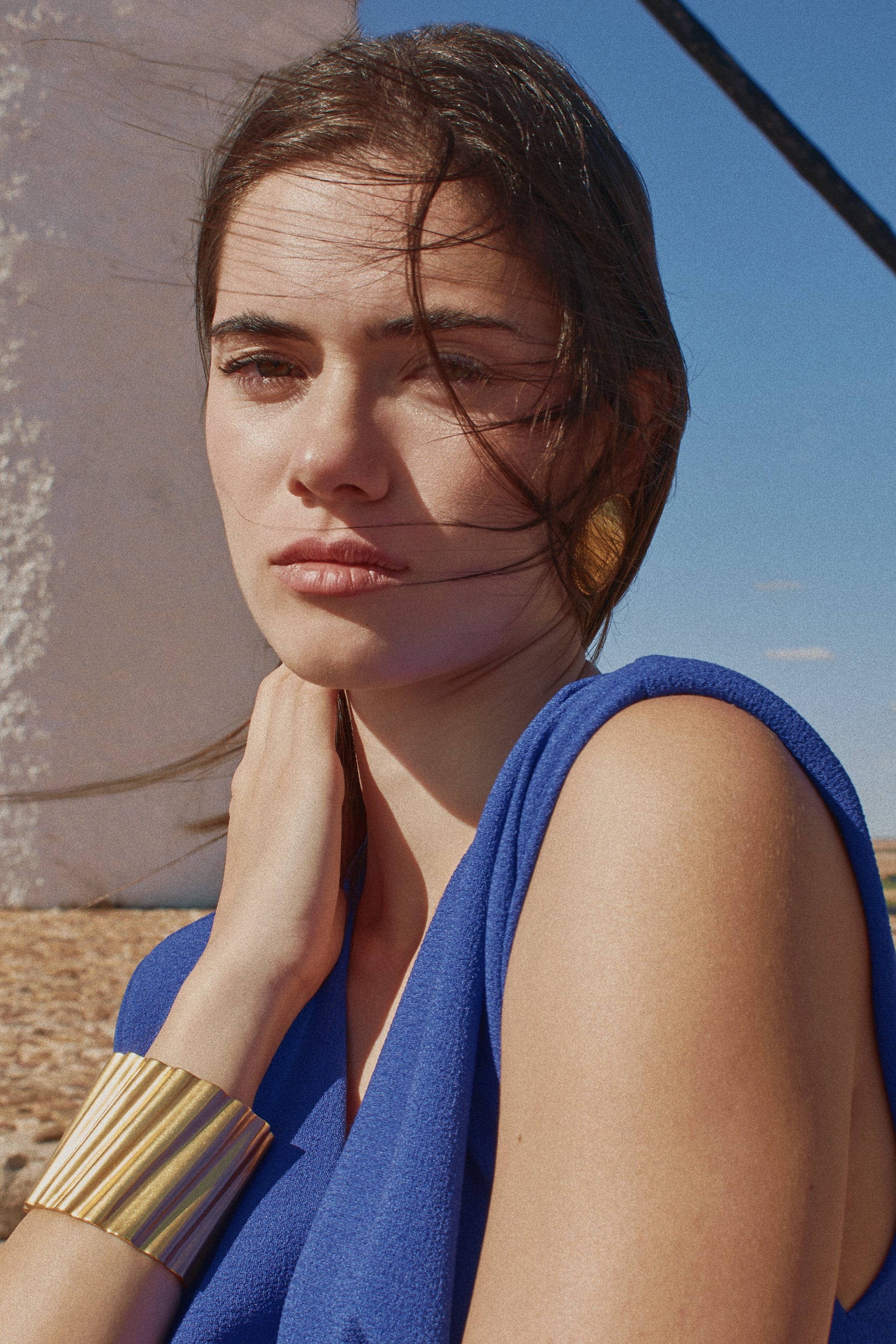 Vestido May Crep Azul