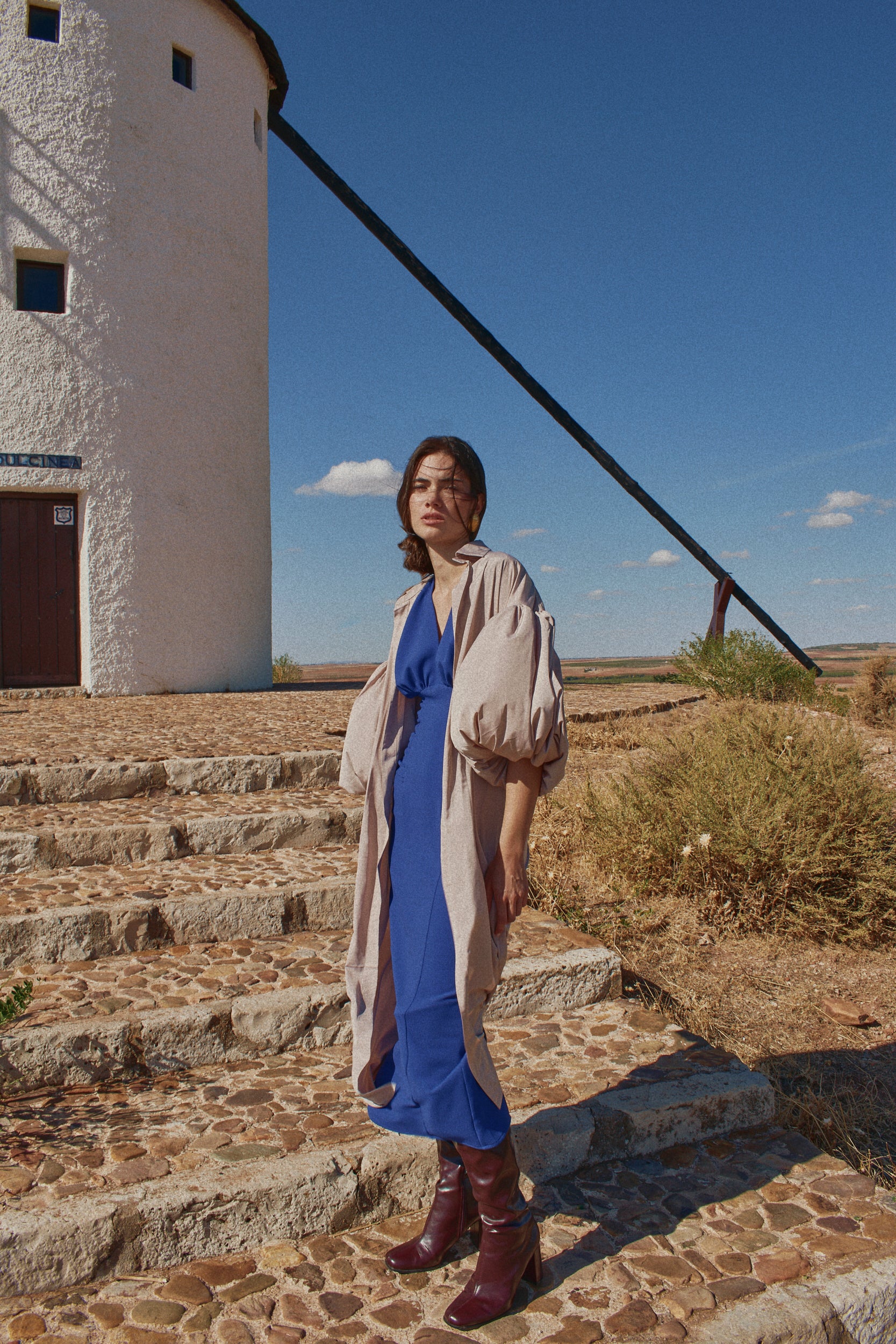 Vestido May Crep Azul