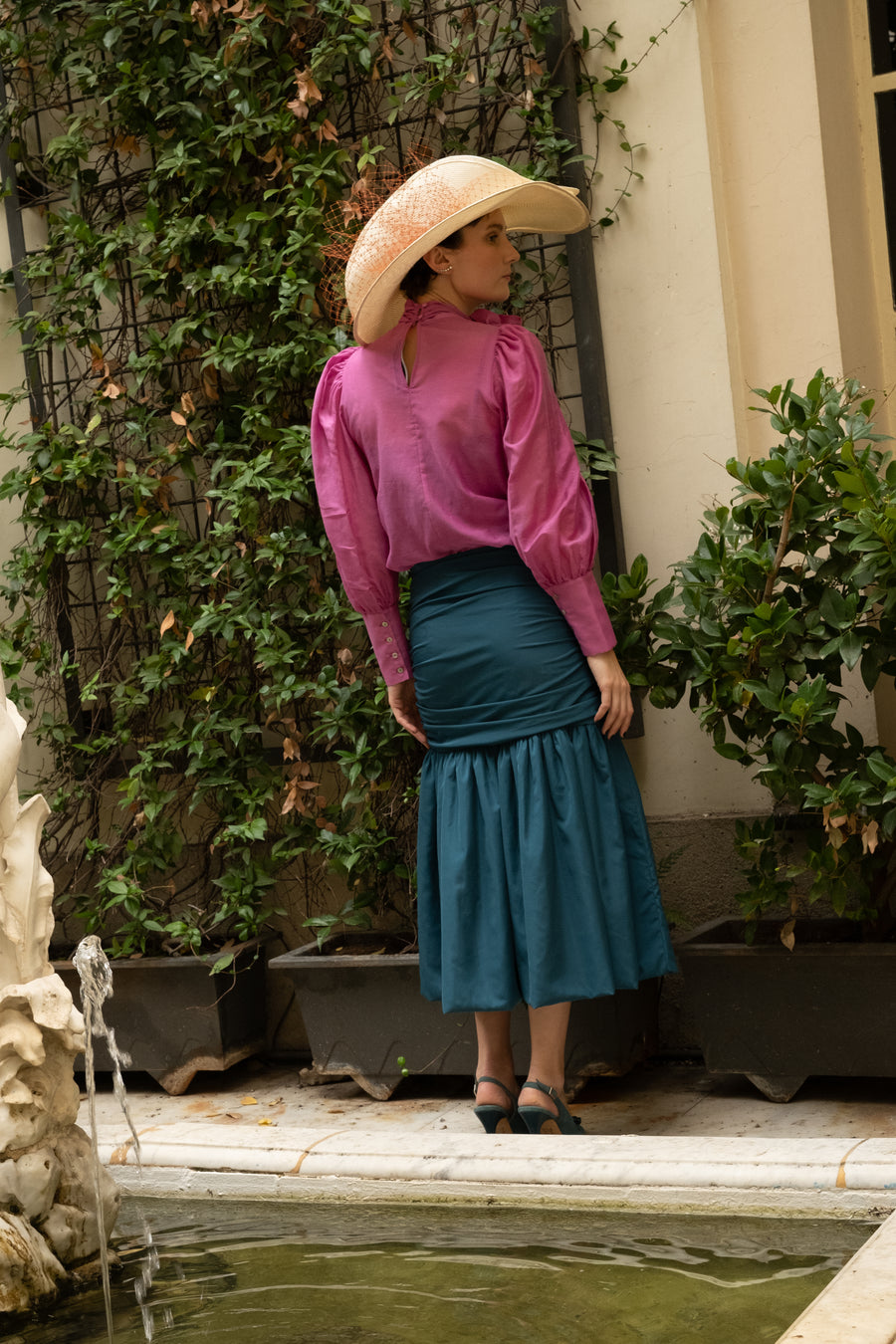 Falda Ivanna Tafetán