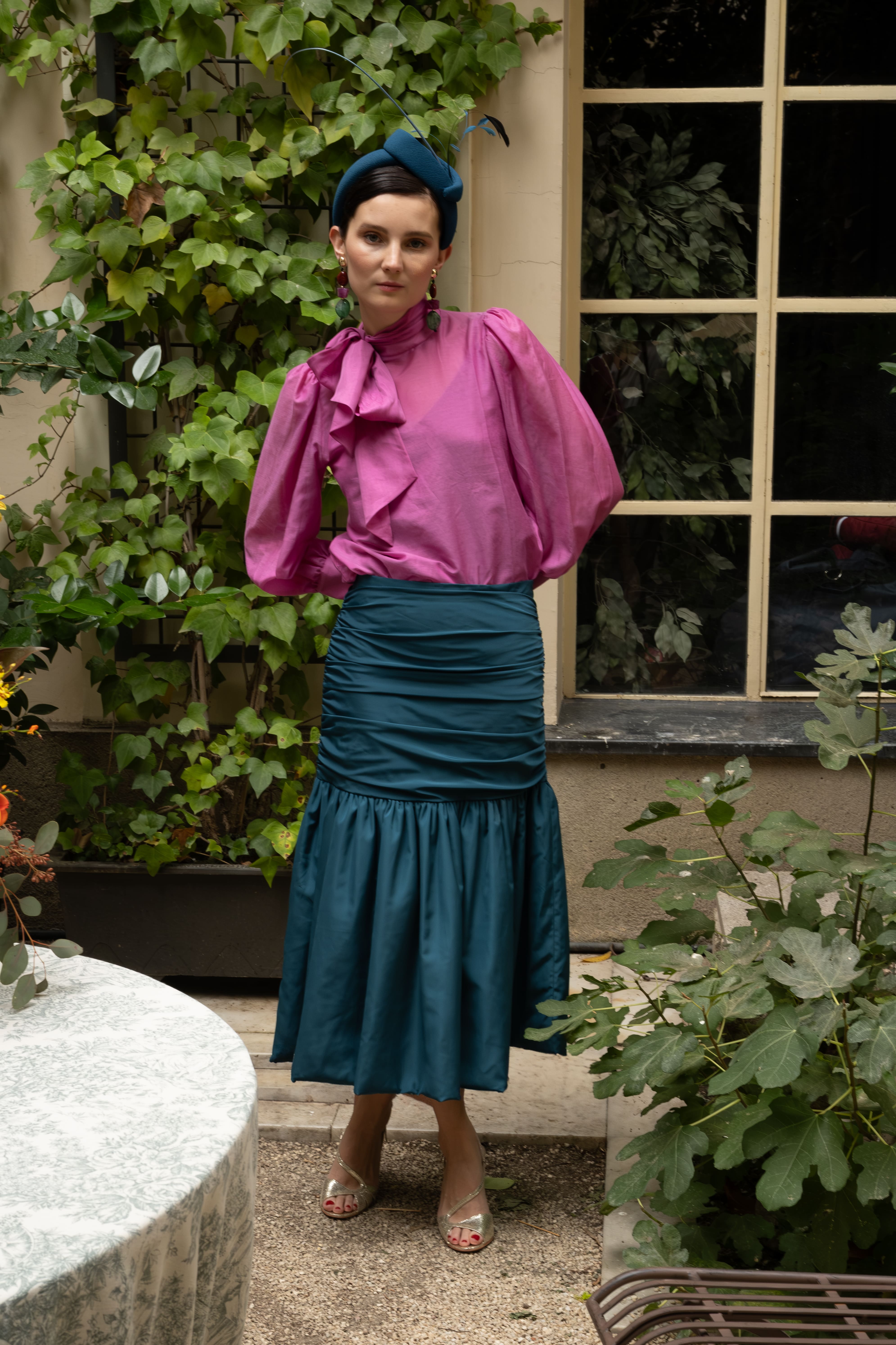 Falda Ivanna Tafetán