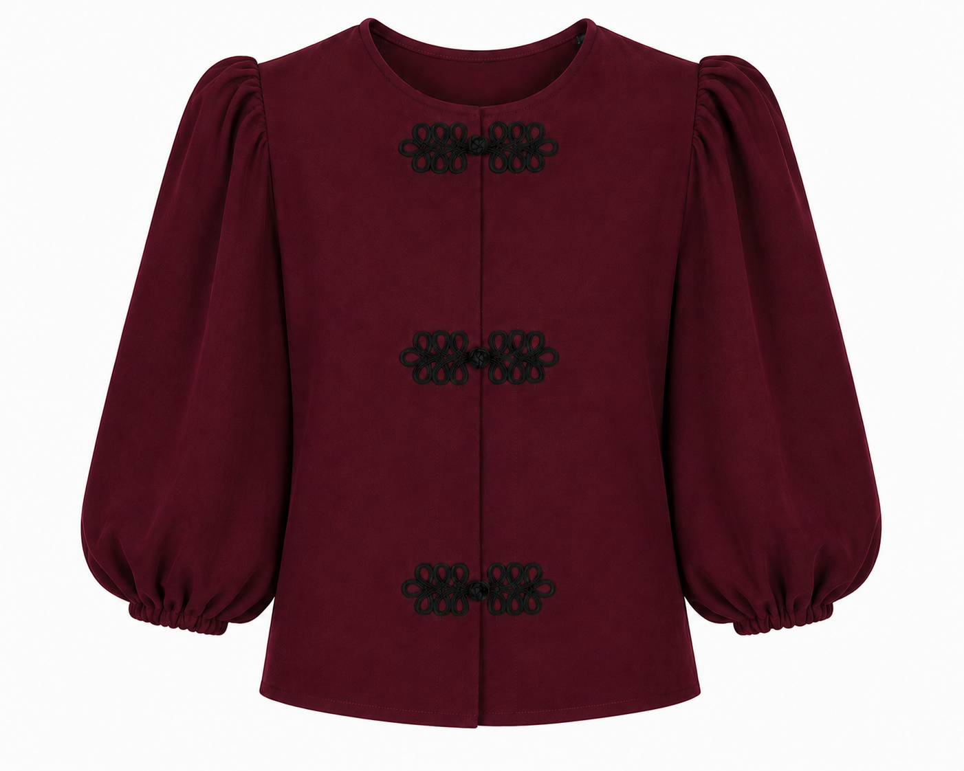 Top Sassu crepe burdeos