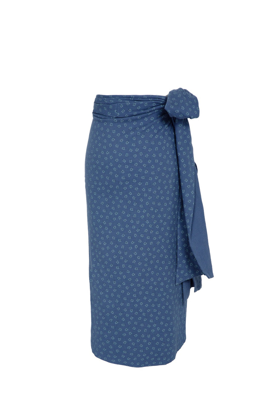 Falda azul multiposición reversible