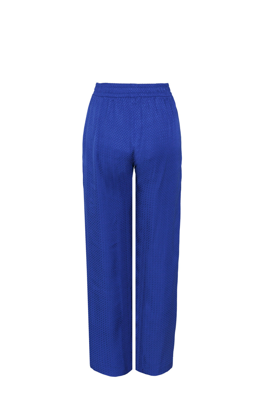 Pantalón con cintura elástica recto azul